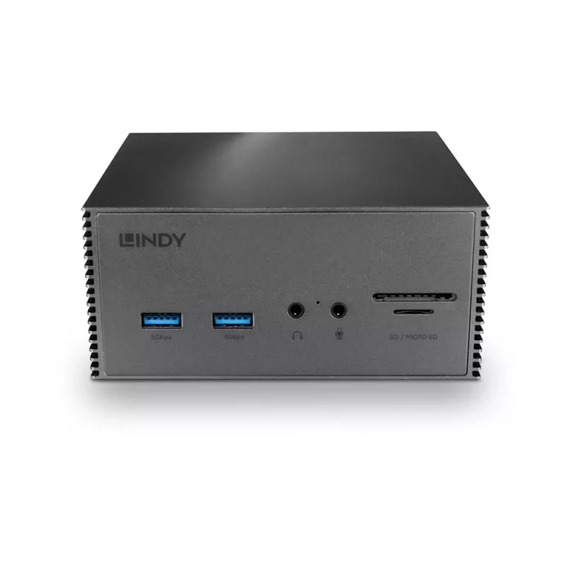 Lindy DST-Pro 101, USB-C Laptop Docking Station with 4K Support and 100W Power Supply