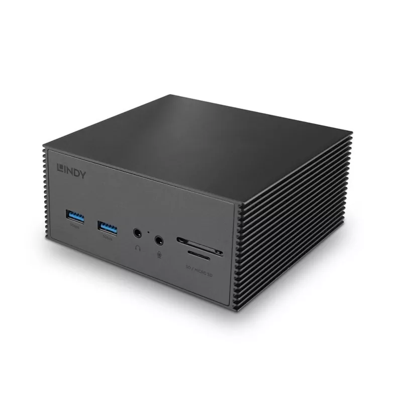Lindy DST-Pro 101, USB-C Laptop Docking Station with 4K Support and 100W Power Supply