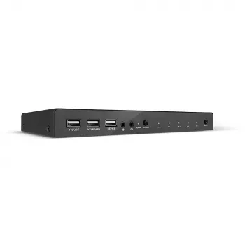 Lindy KVM Switch HDMI 18G USB 2.0 Audio 4 Port 4K Ultra HD