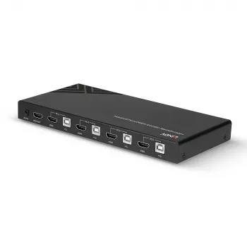 Lindy KVM Switch HDMI 18G USB 2.0 Audio 4 Port 4K Ultra HD