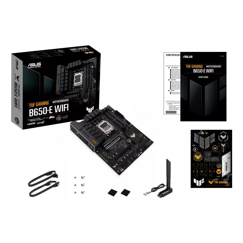 Motherboard ASUS TUF GAMING B650-E WIFI ATX Socket AM5 DDR5 4x DIMM 192GB Wi‑Fi 6E Bluetooth 5.3 3x M.2 2.5Gb LAN