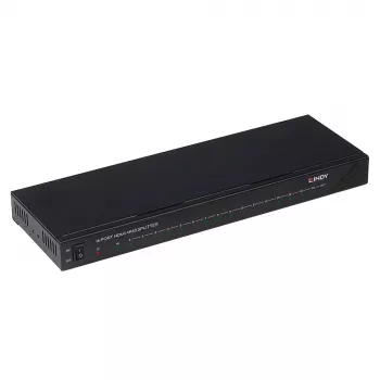 Lindy 16 Port HDMI 4K60 Splitter 16x HDMI 3840x2160 Black