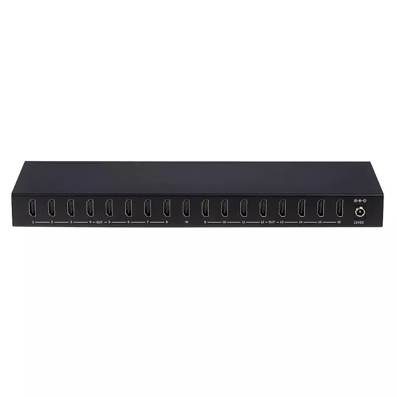 Lindy 16 Port HDMI 4K60 Splitter 16x HDMI 3840x2160 Black