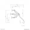Neomounts FPMA-D750DWHITE2 Monitor arm 10-32 inch - gas spring - Topfix - 180°-stop