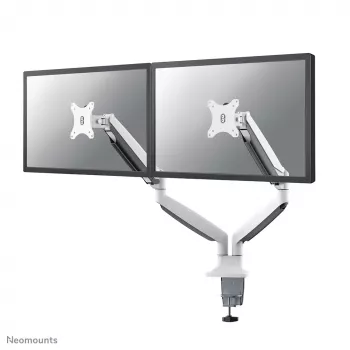 Neomounts NM-D750DWHITE Monitor arm 10-32 inch - gas spring, Clamp/Grommet, 9 kg, 25.4 cm (10 inch), 81.3 cm (32 inch), 100 x 100 mm, White