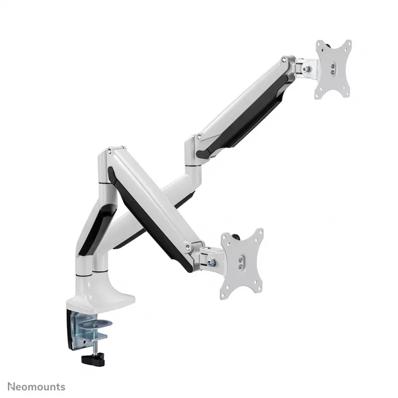 Neomounts NM-D750DWHITE Monitor arm 10-32 inch - gas spring, Clamp/Grommet, 9 kg, 25.4 cm (10 inch), 81.3 cm (32 inch), 100 x 100 mm, White