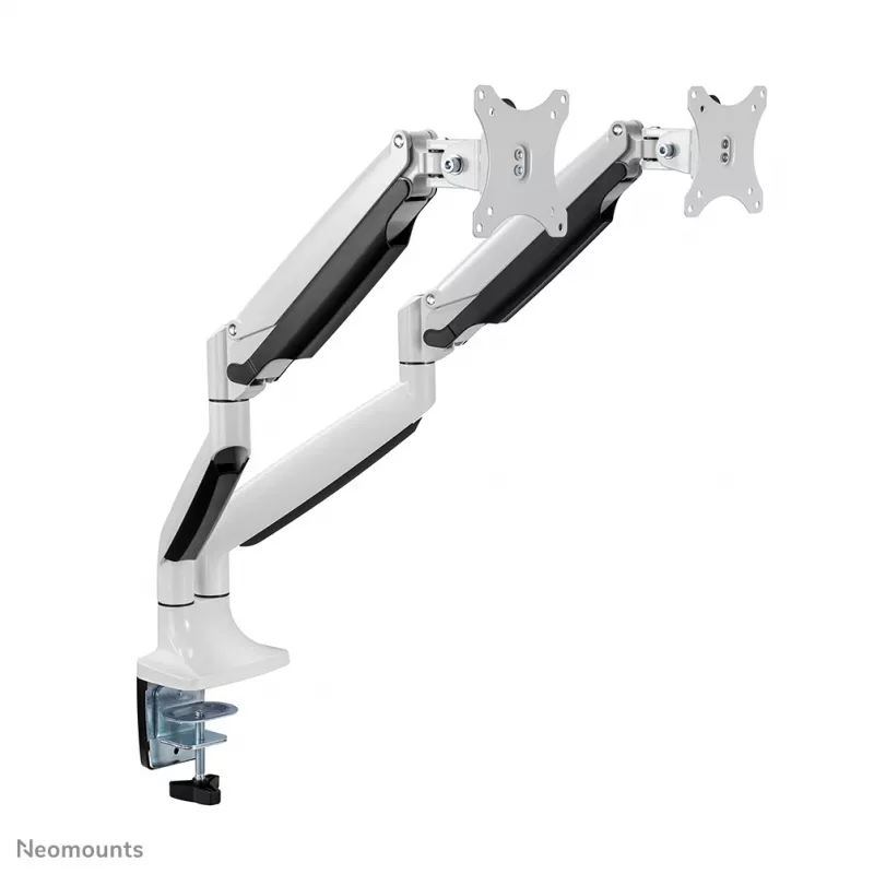 Neomounts NM-D750DWHITE Monitor arm 10-32 inch - gas spring, Clamp/Grommet, 9 kg, 25.4 cm (10 inch), 81.3 cm (32 inch), 100 x 100 mm, White