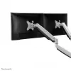 Neomounts NM-D750DWHITE Monitor arm 10-32 inch - gas spring, Clamp/Grommet, 9 kg, 25.4 cm (10 inch), 81.3 cm (32 inch), 100 x 100 mm, White
