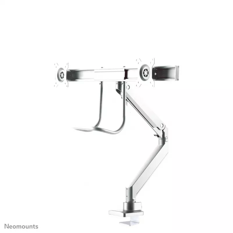 Neomounts NM-D775DXWHITE Monitor arm 10-32 inch - gas spring - Topfix - 180°-stop