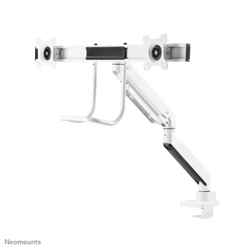 Neomounts NM-D775DXWHITE Monitor arm 10-32 inch - gas spring - Topfix - 180°-stop