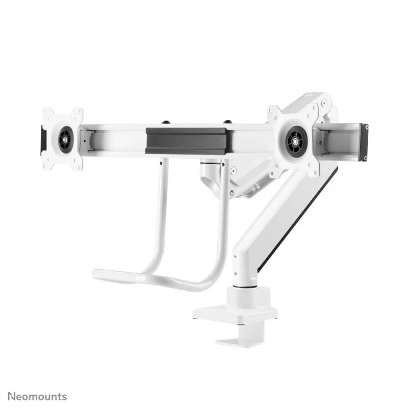Neomounts NM-D775DXWHITE Monitor arm 10-32 inch - gas spring - Topfix - 180°-stop