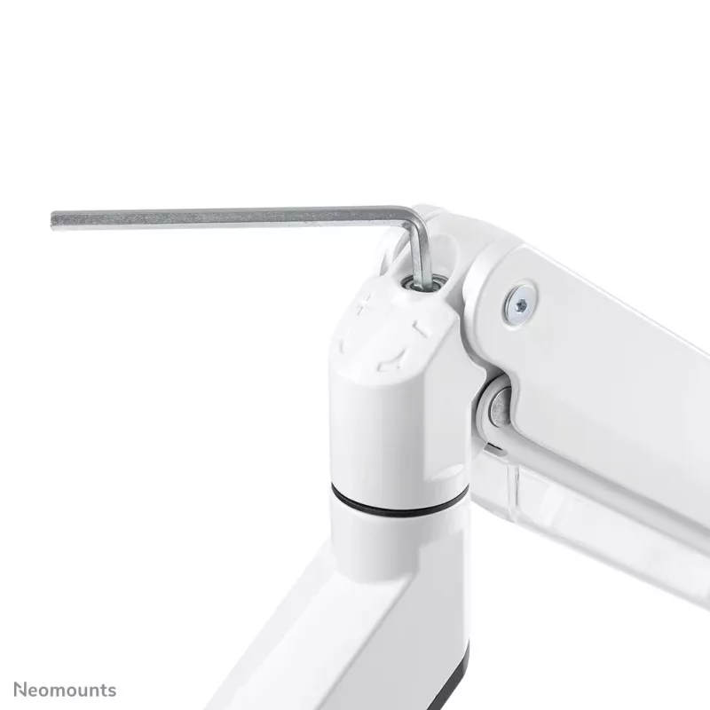 Neomounts NM-D775DXWHITE Monitor arm 10-32 inch - gas spring - Topfix - 180°-stop