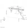 Neomounts NM-D775DXWHITE Monitor arm 10-32 inch - gas spring - Topfix - 180°-stop