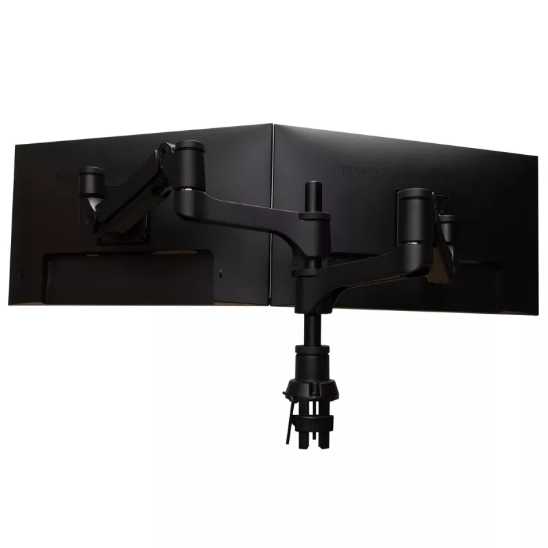 R-Go Tools Monitor arm R-Go Caparo Dual, for two monitors, adjustable with gas spring, 3-9 kg load capacity, 100% circular, black