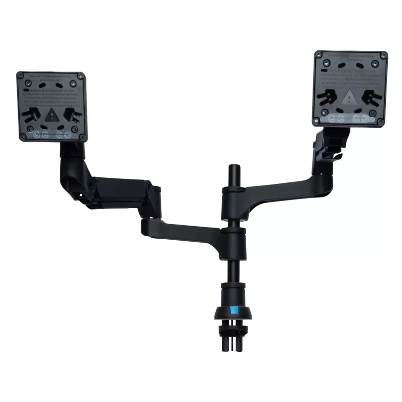 R-Go Tools Monitor arm R-Go Caparo Dual, for two monitors, adjustable with gas spring, 3-9 kg load capacity, 100% circular, black