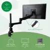 R-Go Tools Monitor arm R-Go Caparo Dual, for two monitors, adjustable with gas spring, 3-9 kg load capacity, 100% circular, black