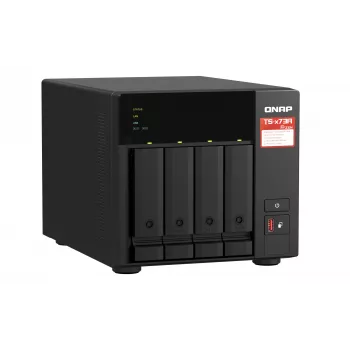 QNAP TS-473A NAS Tower Ryzen Embedded V1500B 8 GB DDR4 0 TB QNAP Turbo System Black