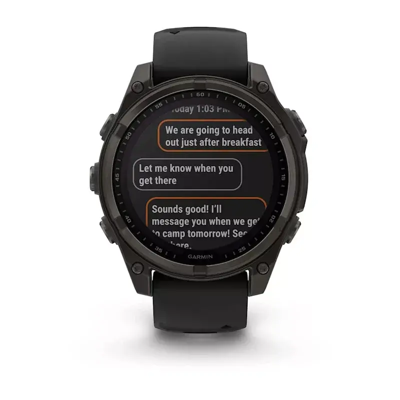Sport smartwatch GARMIN fenix 8 Black — 51 mm case, Sapphire lens, Solar, GPS, 32 GB, 10 ATM, 1.3 inch display