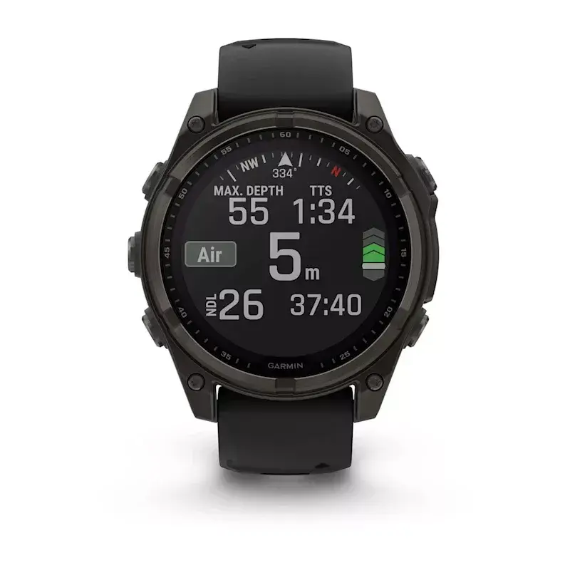 Sport smartwatch GARMIN fenix 8 Black — 51 mm case, Sapphire lens, Solar, GPS, 32 GB, 10 ATM, 1.3 inch display