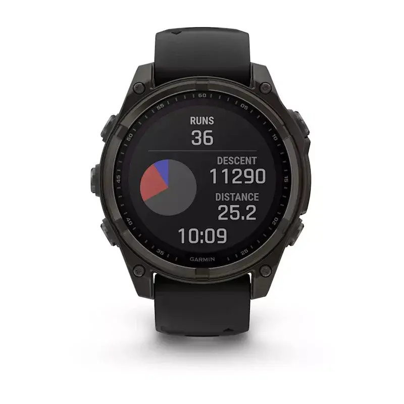 Sport smartwatch GARMIN fenix 8 Black — 51 mm case, Sapphire lens, Solar, GPS, 32 GB, 10 ATM, 1.3 inch display