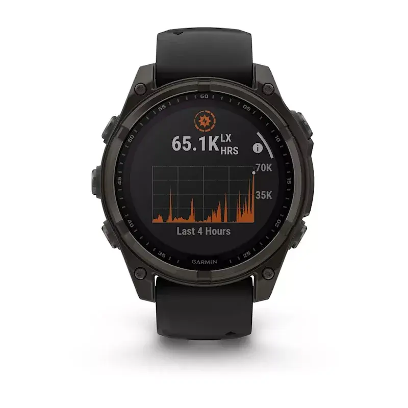 Sport smartwatch GARMIN fenix 8 Black — 51 mm case, Sapphire lens, Solar, GPS, 32 GB, 10 ATM, 1.3 inch display