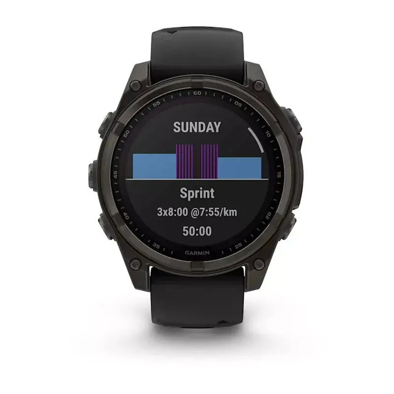 Sport smartwatch GARMIN fenix 8 Black — 51 mm case, Sapphire lens, Solar, GPS, 32 GB, 10 ATM, 1.3 inch display