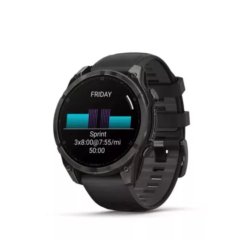 Sport smartwatch GARMIN fenix 8 Black, 47 mm case, AMOLED 1.4 inch, Sapphire lens, GPS/GLONASS/Galileo, 16-day battery