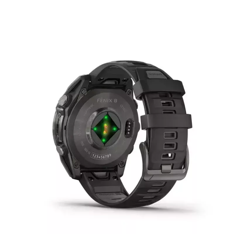 Sport smartwatch GARMIN fenix 8 Black, 47 mm case, AMOLED 1.4 inch, Sapphire lens, GPS/GLONASS/Galileo, 16-day battery