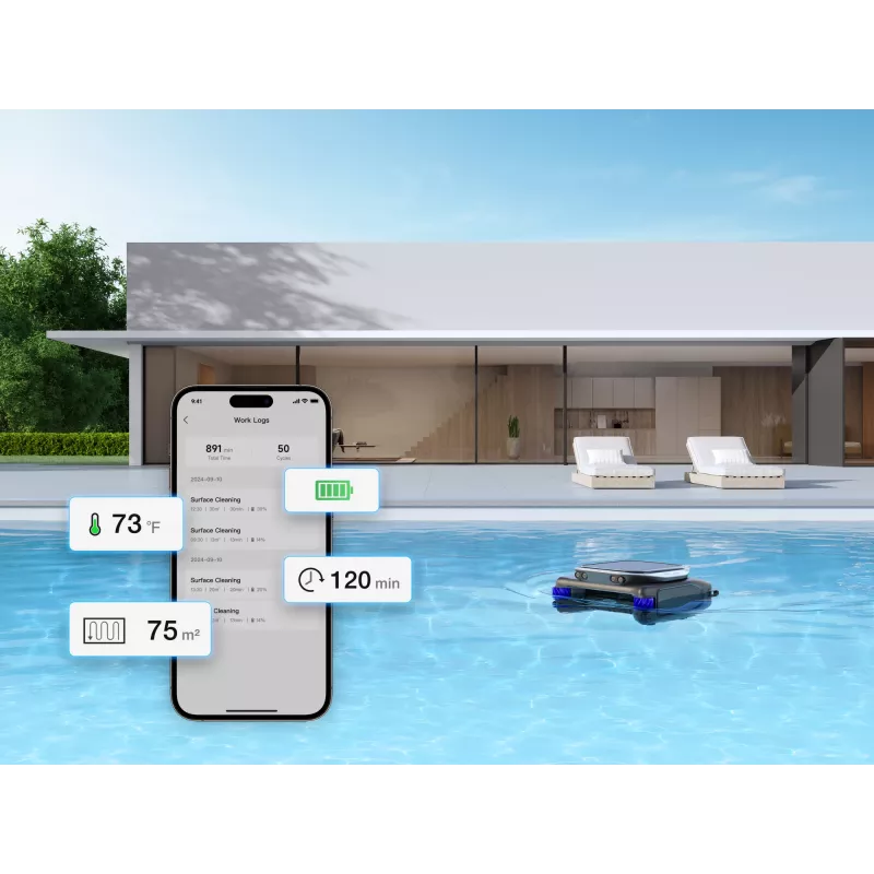 Robotic pool cleaner Dreame J1 Battery 5000 mAh Black