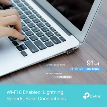 Wireless USB Adapter TP‑Link Archer TX1U Nano Wi‑Fi 6 (IEEE 802.11ax) Dual‑Band 2.4/5 GHz, 287 Mbit/s, Bluetooth, USB 2.0, Black