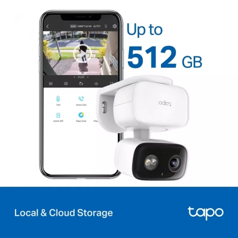 Surveillance camera TP-LINK Tapo C206 – indoor/outdoor 1080p HD, pan & tilt, night vision, two-way audio