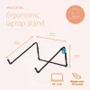 R-Go Tools Laptop stand R-Go Steel Travel, ergonomic and foldable, suitable for 10-22 inch laptop, black