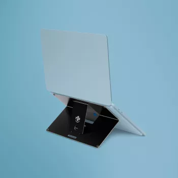 R-Go Tools Laptop stand R-Go Riser Attachable, adjustable, integrated with your laptop, aluminum, black