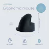 R-Go Tools Ergonomic mouse R-Go HE Break with break software, medium (hand size 165-185 mm), left-handed, Bluetooth, black