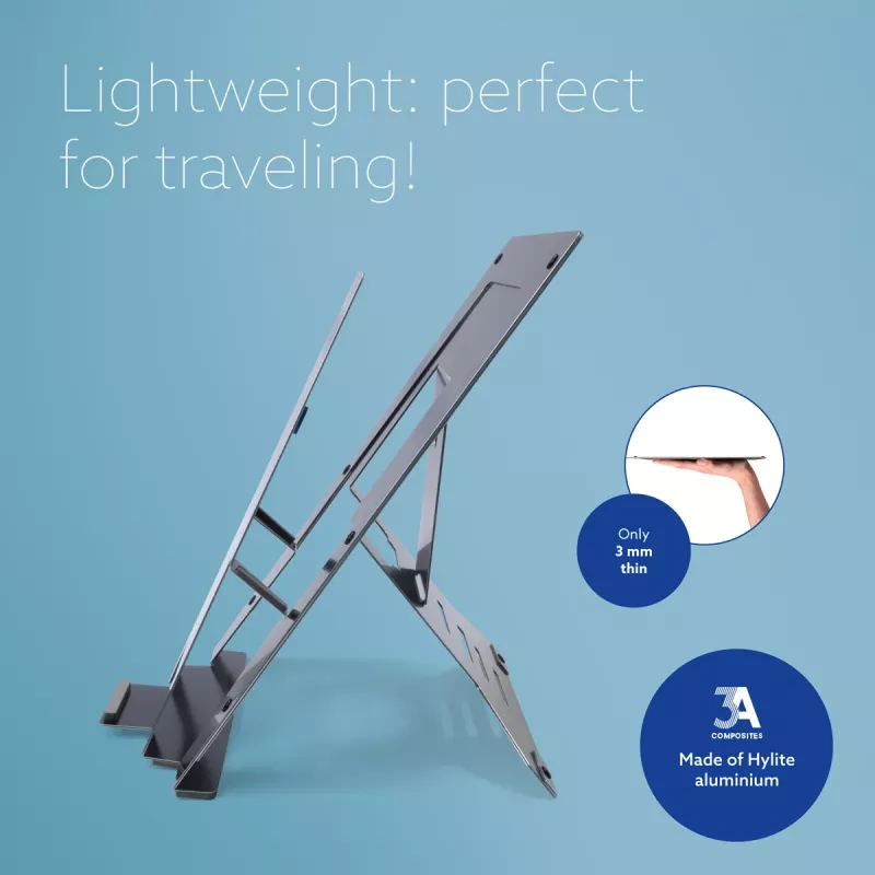 R-Go Tools Laptop stand R-Go Riser Document, ergonomic, foldable and adjustable stand with document holder, black