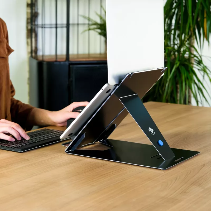 R-Go Tools Tablet and laptop stand R-Go Riser Duo, suitable for 10-22 inch screen, black
