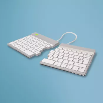 R-Go Tools Ergonomic keyboard R-Go Split Break with break software, ergonomic split keyboard, QWERTY (UK), Bluetooth, white