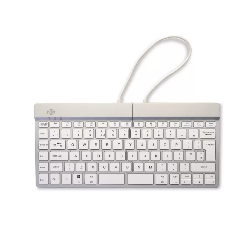 R-Go Tools Split Break RGOSBUKWLWH Wireless Keyboard, UK layout, White