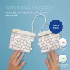 R-Go Tools Split Break RGOSBUKWLWH Wireless Keyboard, UK layout, White