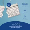 R-Go Tools Split Break RGOSBUKWLWH Wireless Keyboard, UK layout, White