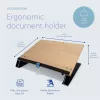 R-Go Tools Document holder R-Go Read2Write, suitable for reading and writing, ergonomic, with soft foam wrist rest, oak wood