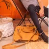 R-Go Tools Laptop bag R-Go Viva, full-grain leather, with integrated laptop stand, shoulder strap, 15.6-inch, brown