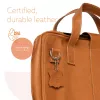 R-Go Tools Laptop bag R-Go Viva, full-grain leather, with integrated laptop stand, shoulder strap, 15.6-inch, brown