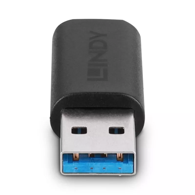 Lindy USB 3.2 Type A to C adapter, USB 3.2 Type A, USB 3.2 Type C, Black