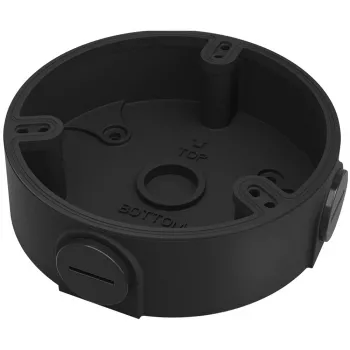 Junction box DAHUA DH-PFA136-B — aluminium housing, black, 1/2 inch thread, 110×34 mm, 1 kg capacity