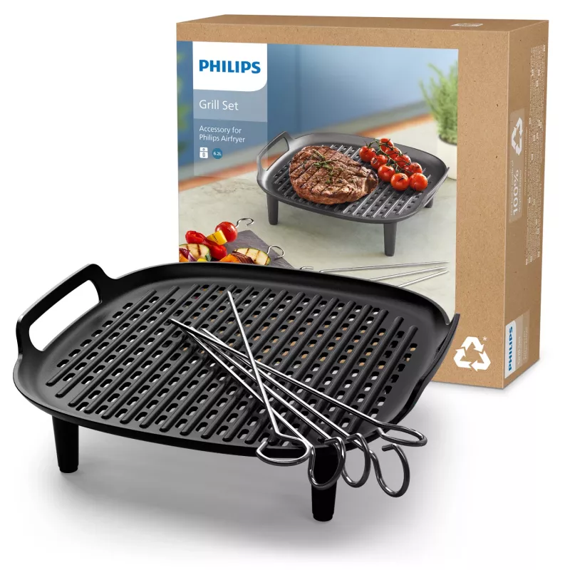 Grill bottom & skewers Philips Accessory for Airfryer 6.2 L
