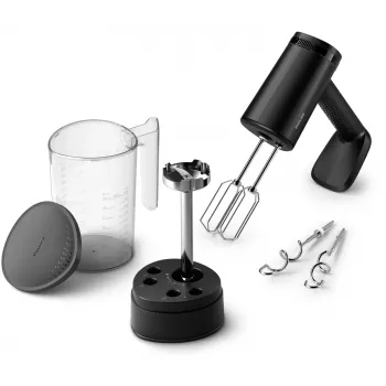 Hand mixer Philips HR3781/10 500 W, 5 speeds + Turbo, plastic housing, 1 m cord, beaters & dough hooks