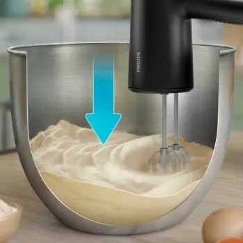 Hand mixer Philips HR3781/10 500 W, 5 speeds + Turbo, plastic housing, 1 m cord, beaters & dough hooks