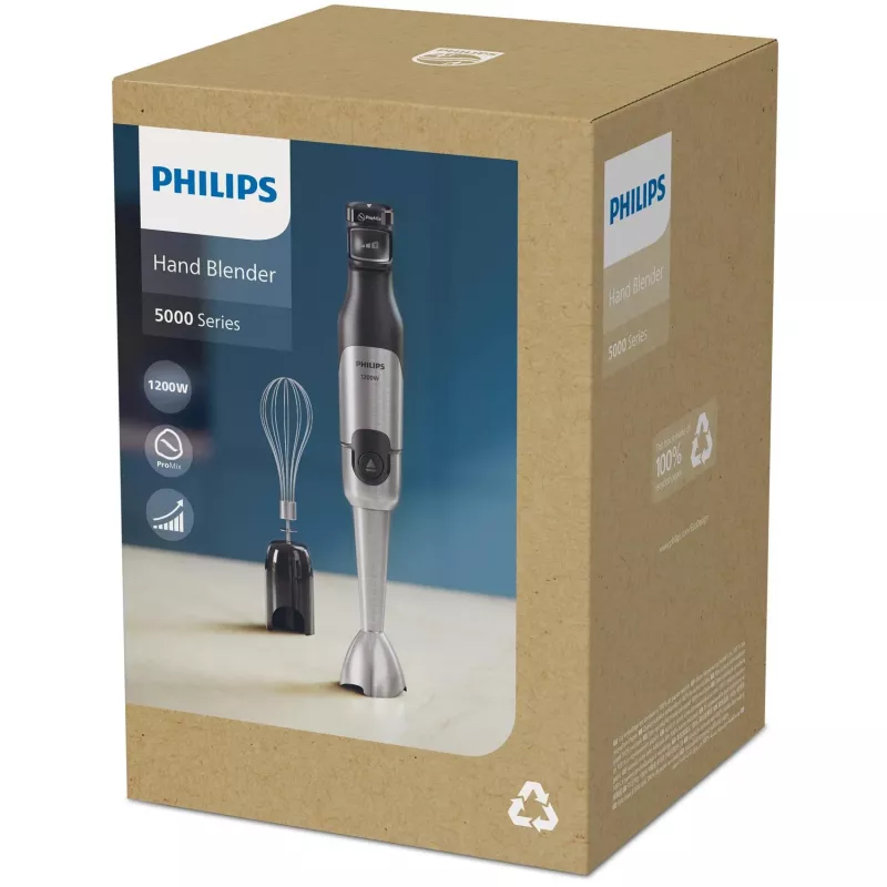 Philips 5000 series HR2682/00 blender Immersion blender 1200 W Black, Stainless steel