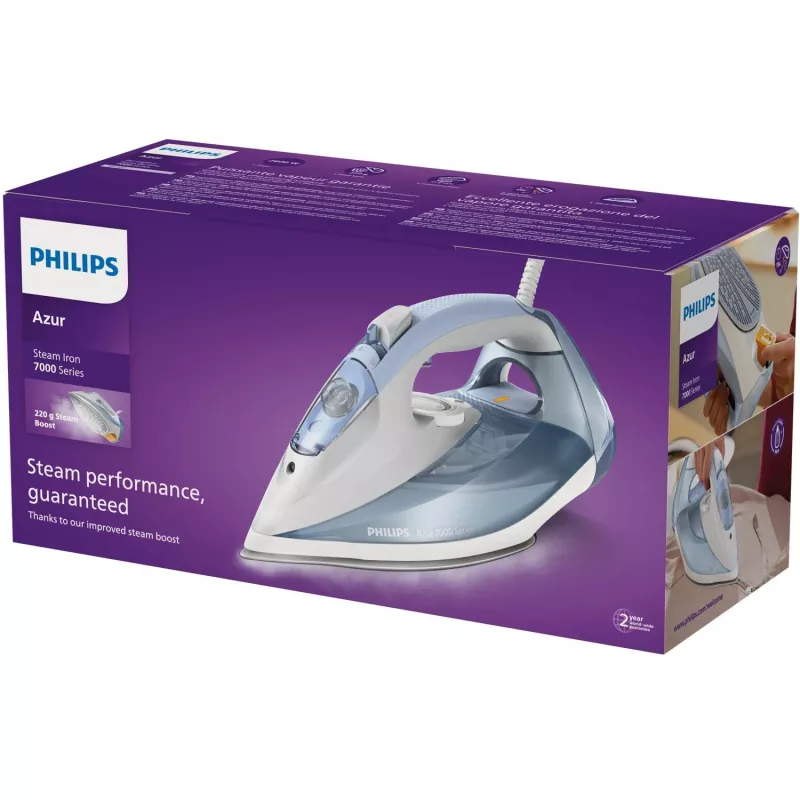 Steam iron Philips 7000 series DST7011/20 — 2600 W, 0.3 L tank, SteamGlide Plus soleplate, vertical steam